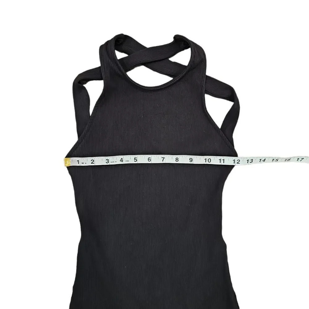 NWOT Lulu's Favorite Idea Black Ribbed Backless Bodycon Mini Dress - Picture 8 of 10